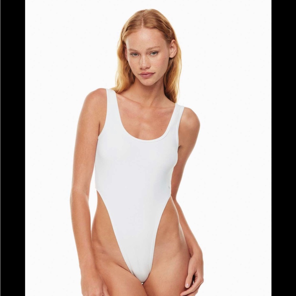 Aritzia Hold It Lynx White Bodysuit